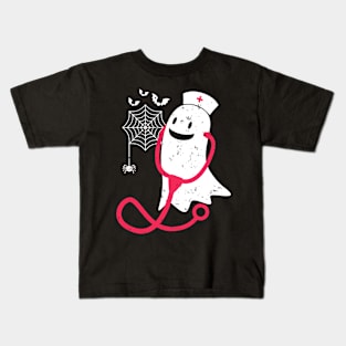 Funny Nurse Ghost Kids T-Shirt